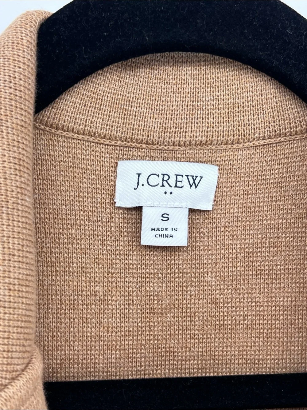 J Crew Schoolboy sweater blazer Cardigan Sz S Acorn Tan Academia Classic Preppy
